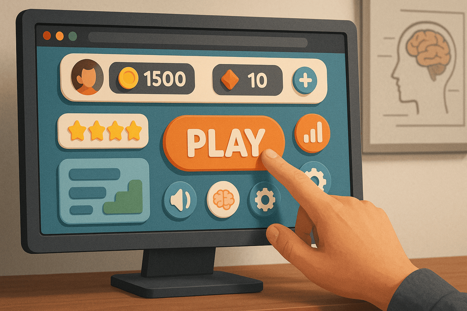 La psicología detrás de una interfaz de juego atractiva.